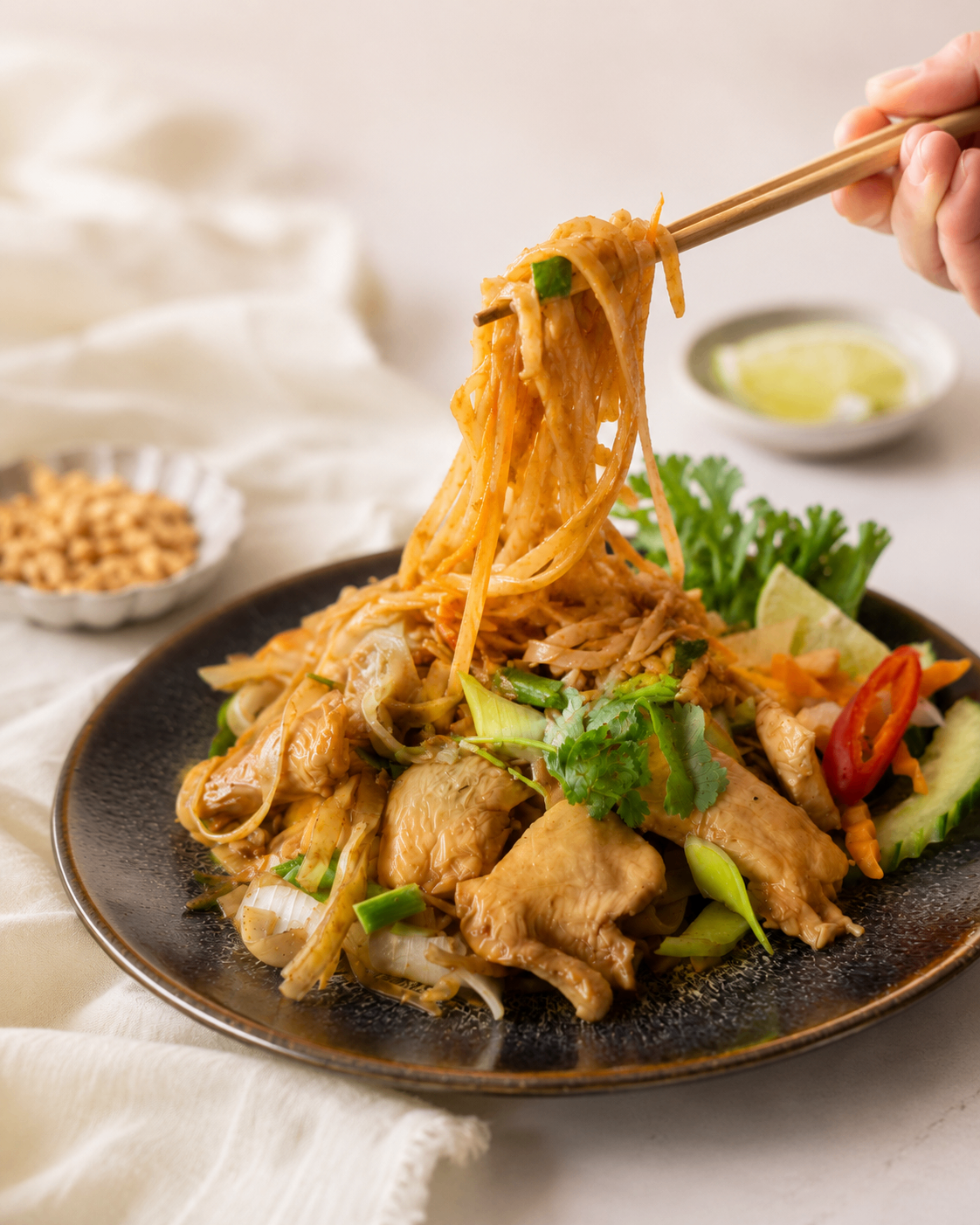 Pad Thai med kyckling